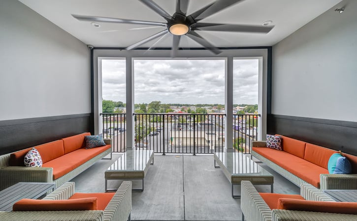 outdoor lounge space proximity at 10th luxury off campus apartments near east carolina university greenville north carolina ecu